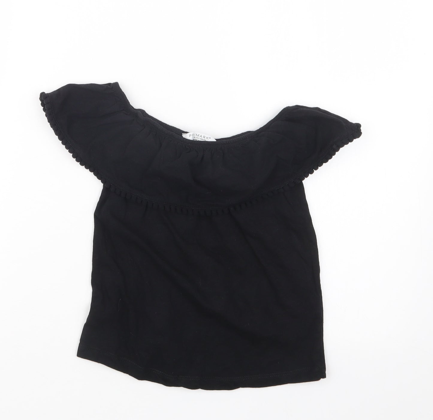 Primark Girls Black   Basic T-Shirt Size 9-10 Years