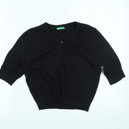 United Colors of Benetton Womens Black   Cardigan Jumper Size M