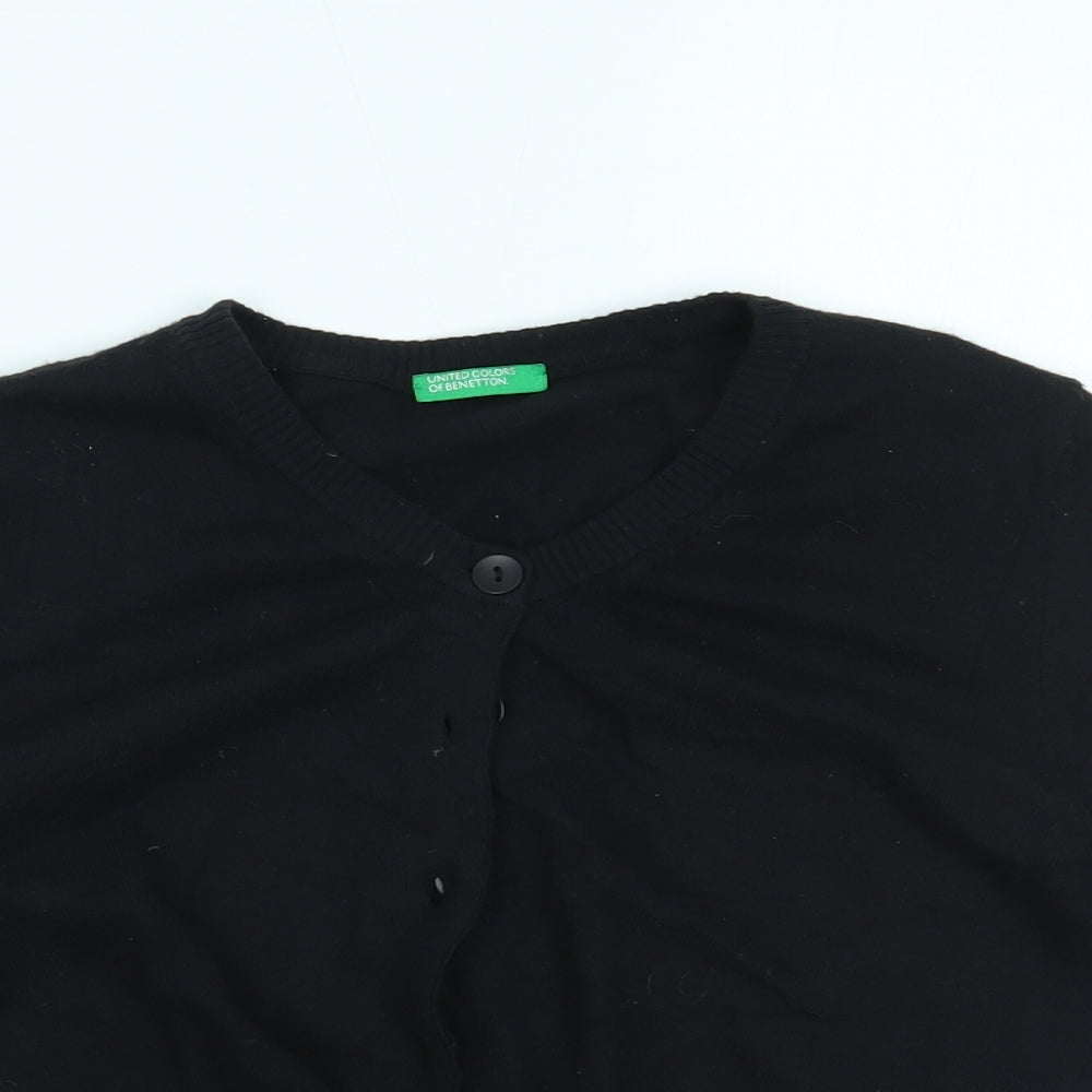 United Colors of Benetton Womens Black   Cardigan Jumper Size M