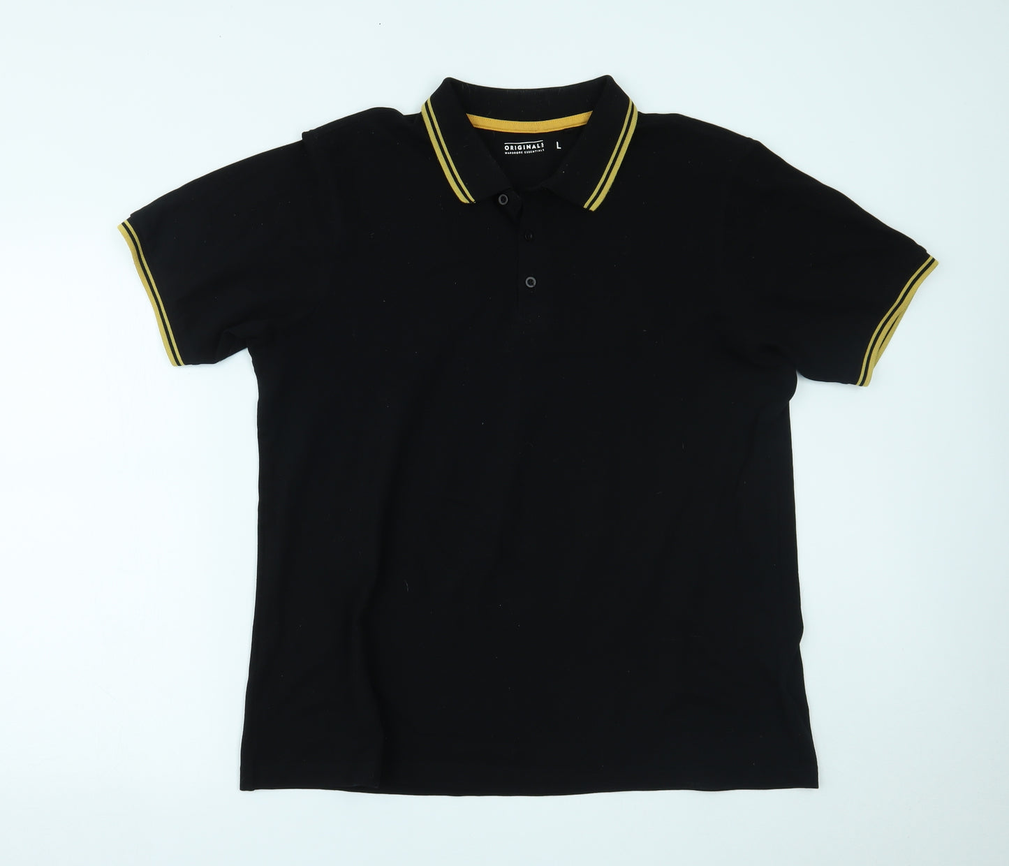 ORIGINALS Mens Black    Polo Size L