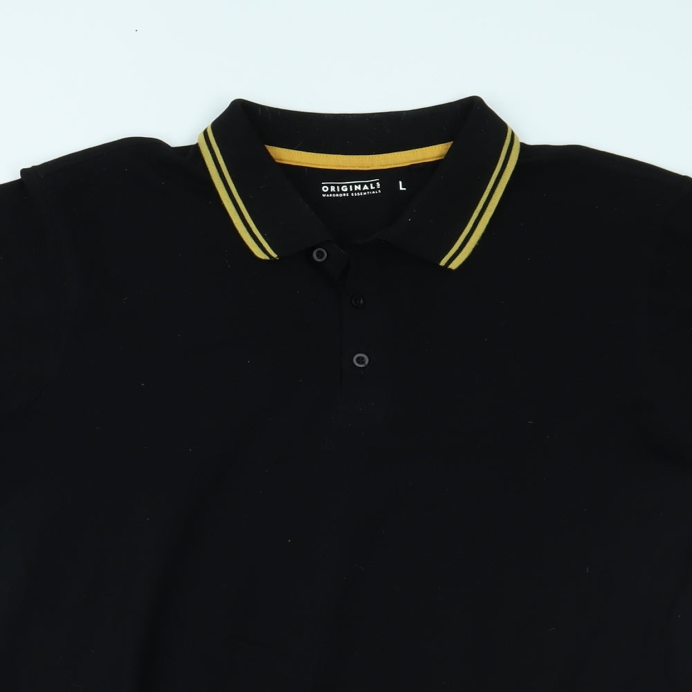 ORIGINALS Mens Black    Polo Size L