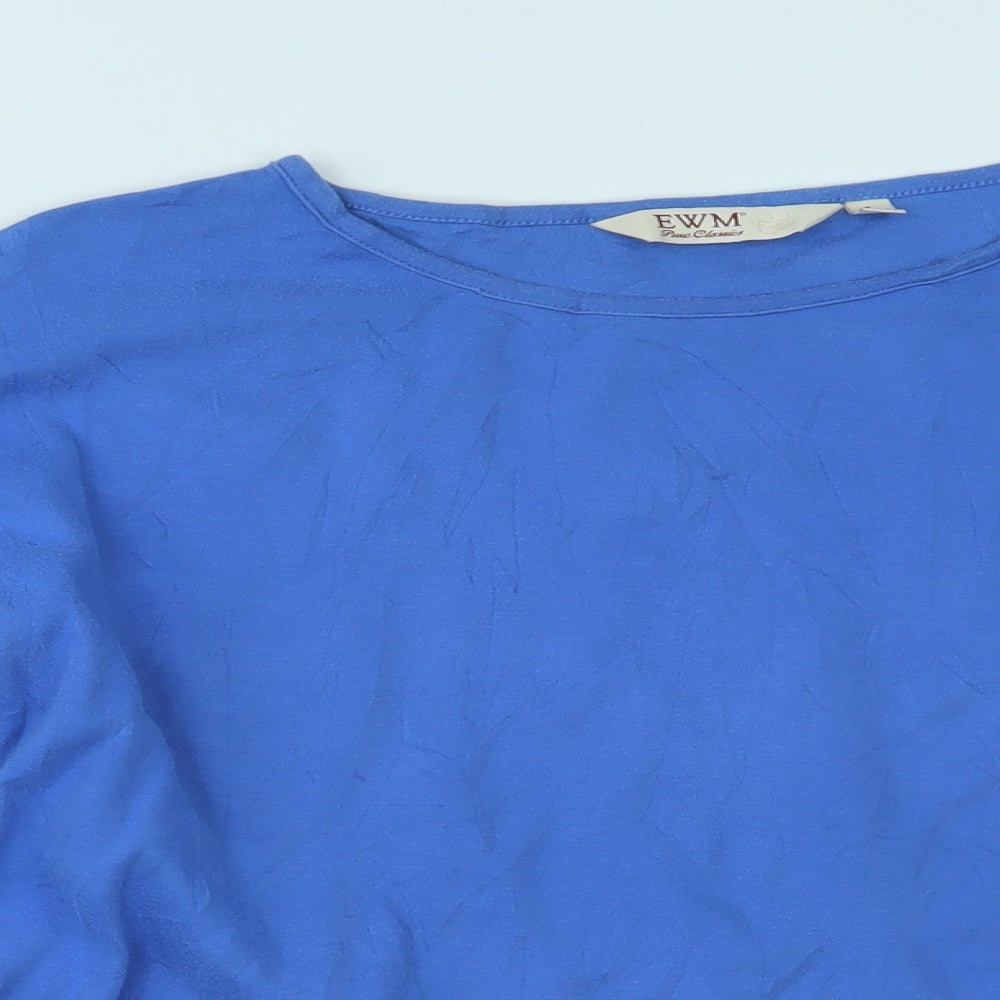 EWM Womens Blue   Basic T-Shirt Size L