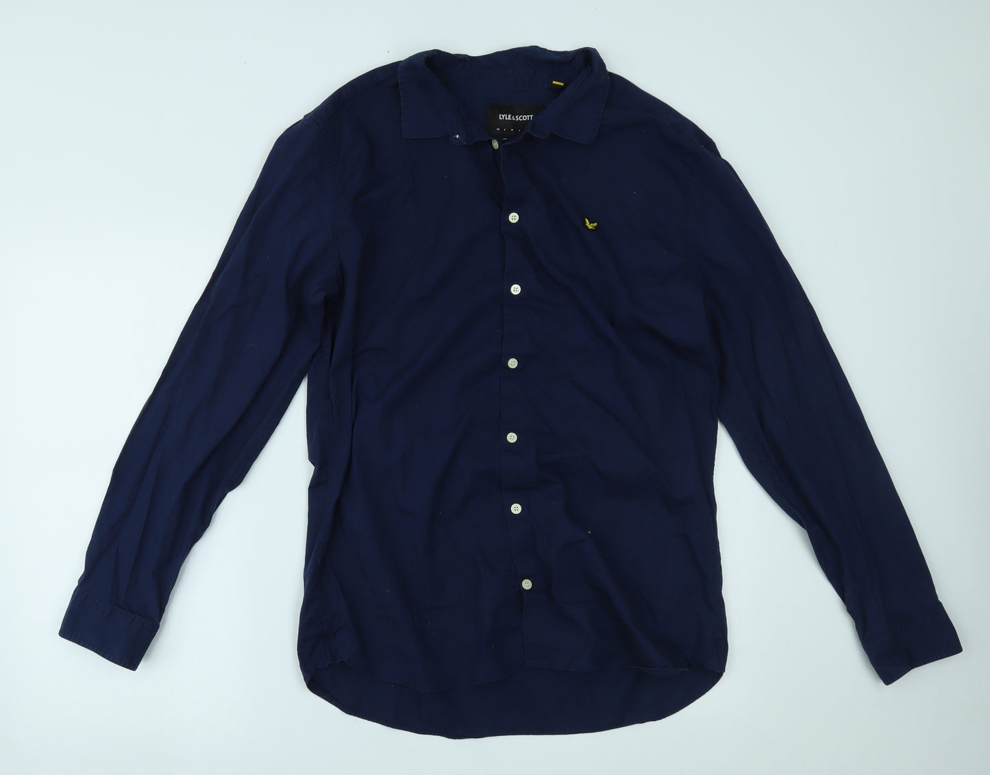 Lyle & Scott Mens Blue    Button-Up Size 2XL