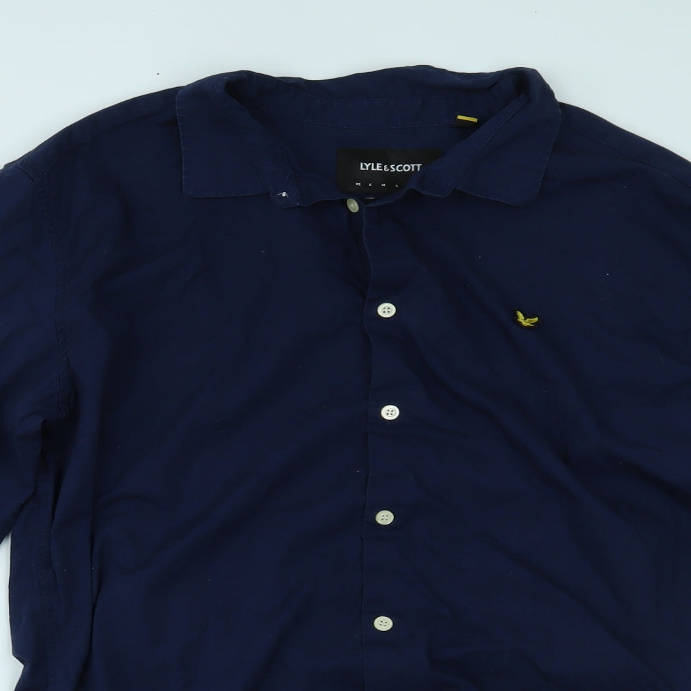 Lyle & Scott Mens Blue    Button-Up Size 2XL