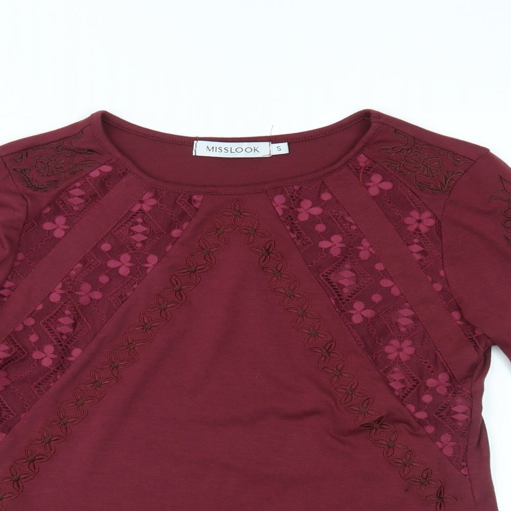 MissLook Womens Red   Basic Blouse Size S
