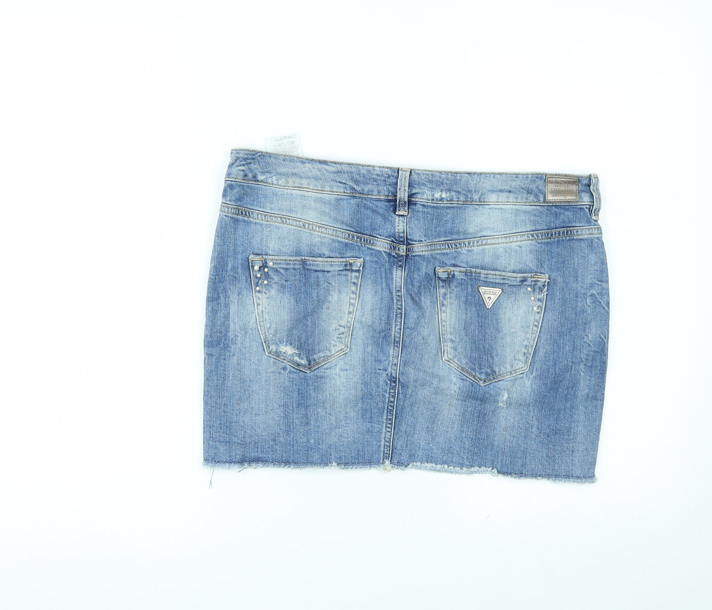 GUESS Womens Blue  Denim Mini Skirt Size 30 in