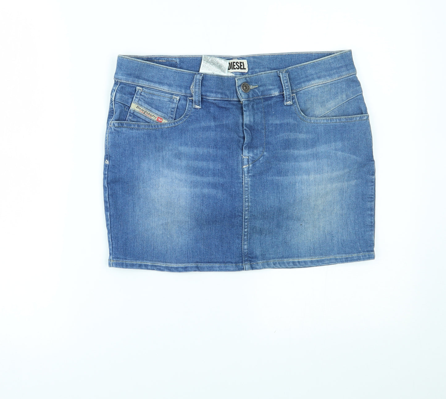 Diesel Womens Blue  Denim Mini Skirt Size 29 in