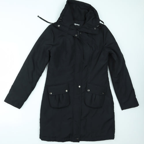 Chillytime Womens Black   Overcoat Coat Size 10