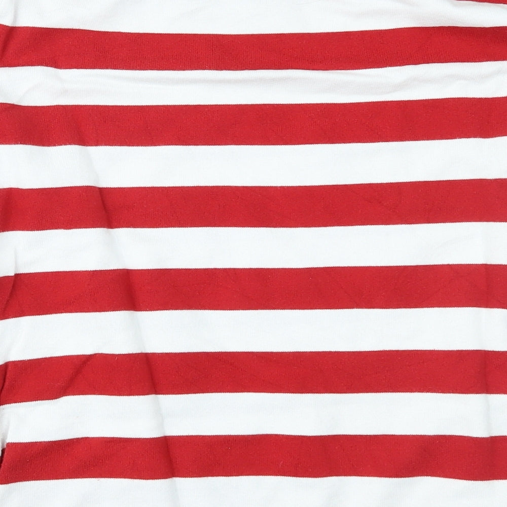 Zara Womens Red Striped  Basic Blouse Size L