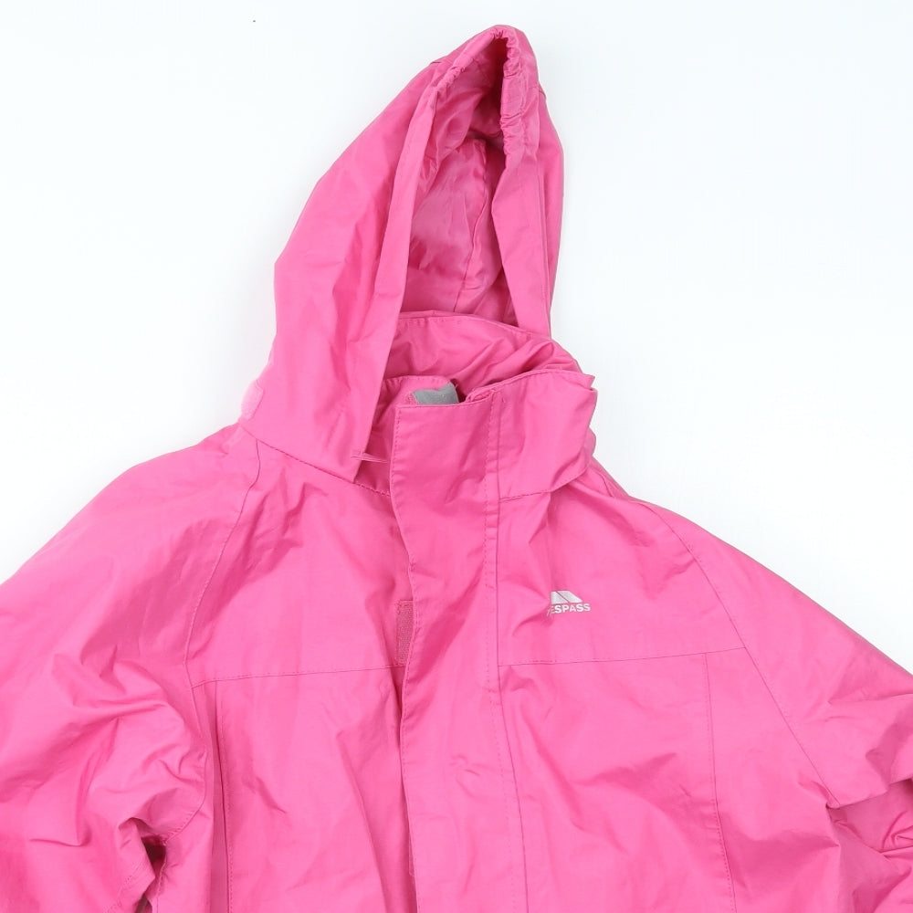 Trespass Girls Pink   Windbreaker Jacket Size 7-8 Years