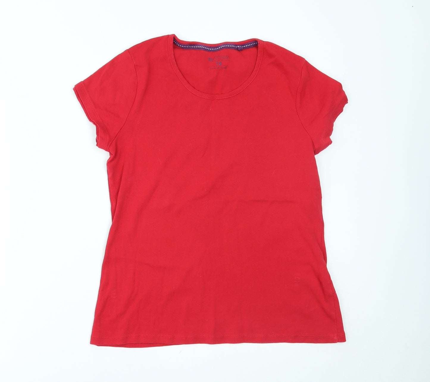 TU Womens Red   Basic T-Shirt Size 16