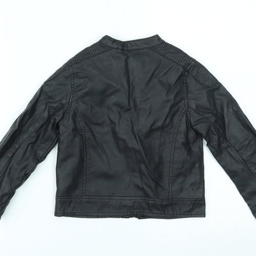 okaidi Boys Black   Motorcycle Jacket Jacket Size 3 Years