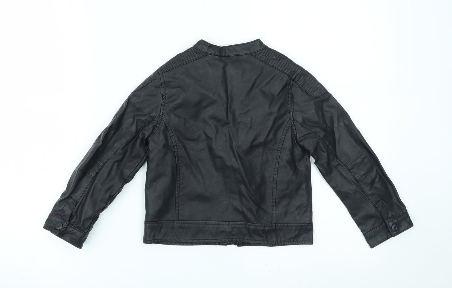 okaidi Boys Black   Motorcycle Jacket Jacket Size 3 Years