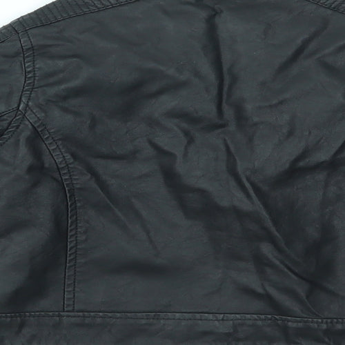 okaidi Boys Black   Motorcycle Jacket Jacket Size 3 Years