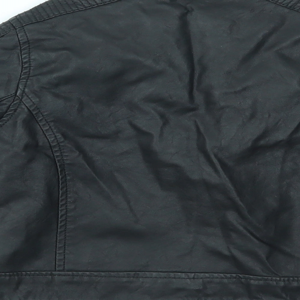 okaidi Boys Black   Motorcycle Jacket Jacket Size 3 Years