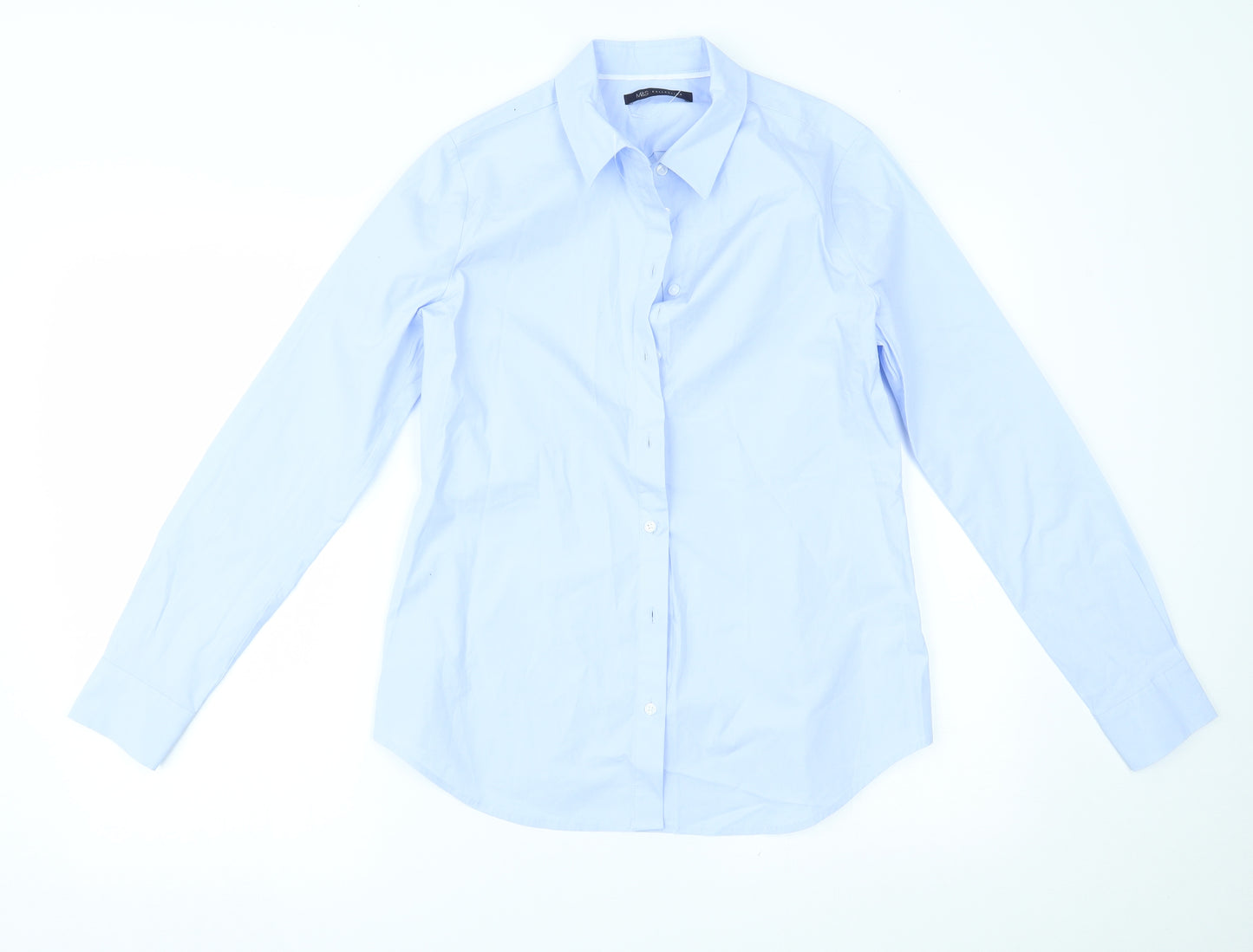 Marks and Spencer Womens Blue   Basic Button-Up Size 10