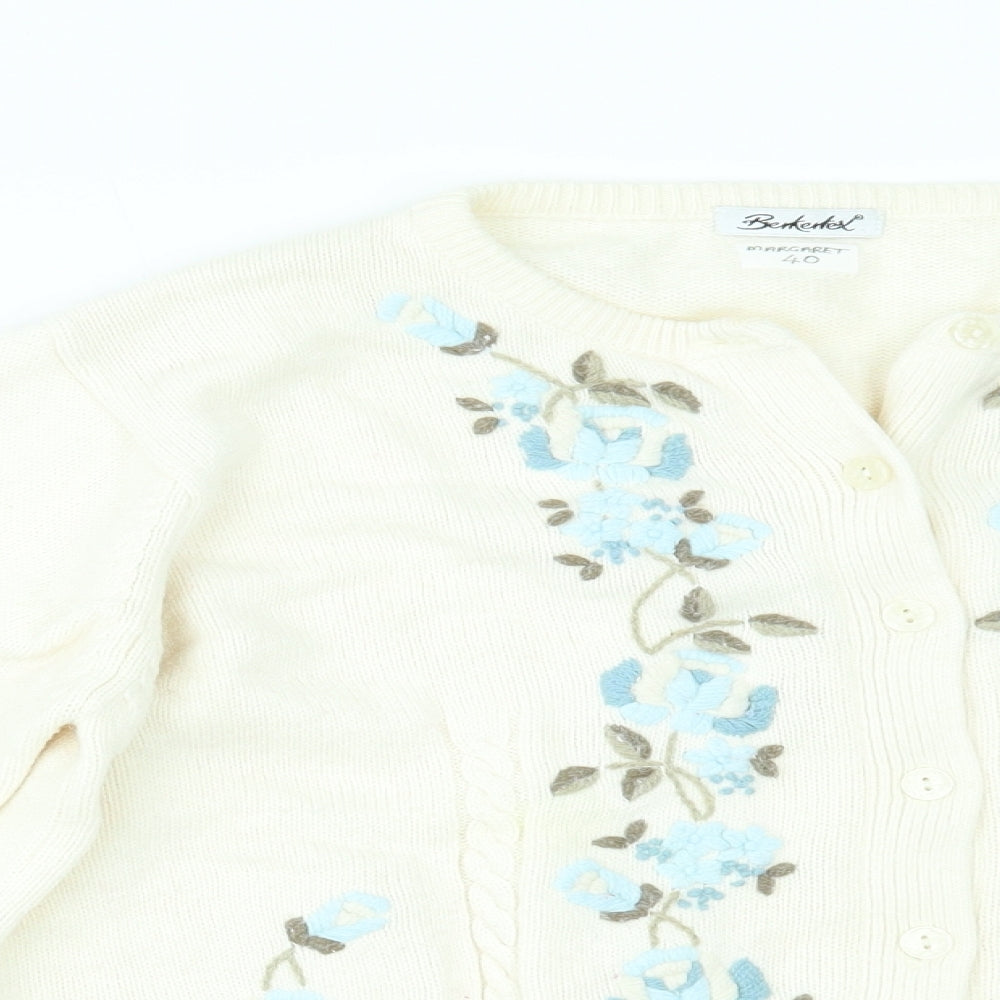 Berkertex Womens Ivory   Cardigan Jumper Size 20