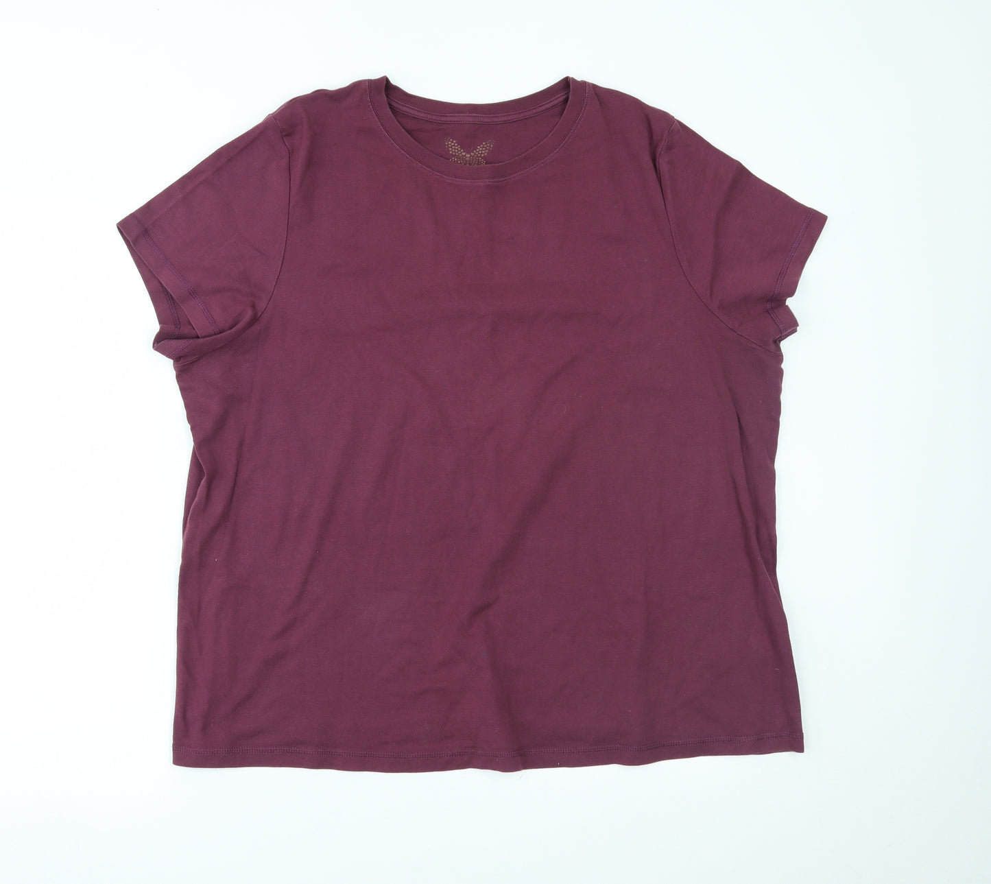 Evans Womens Purple   Basic T-Shirt Size 24