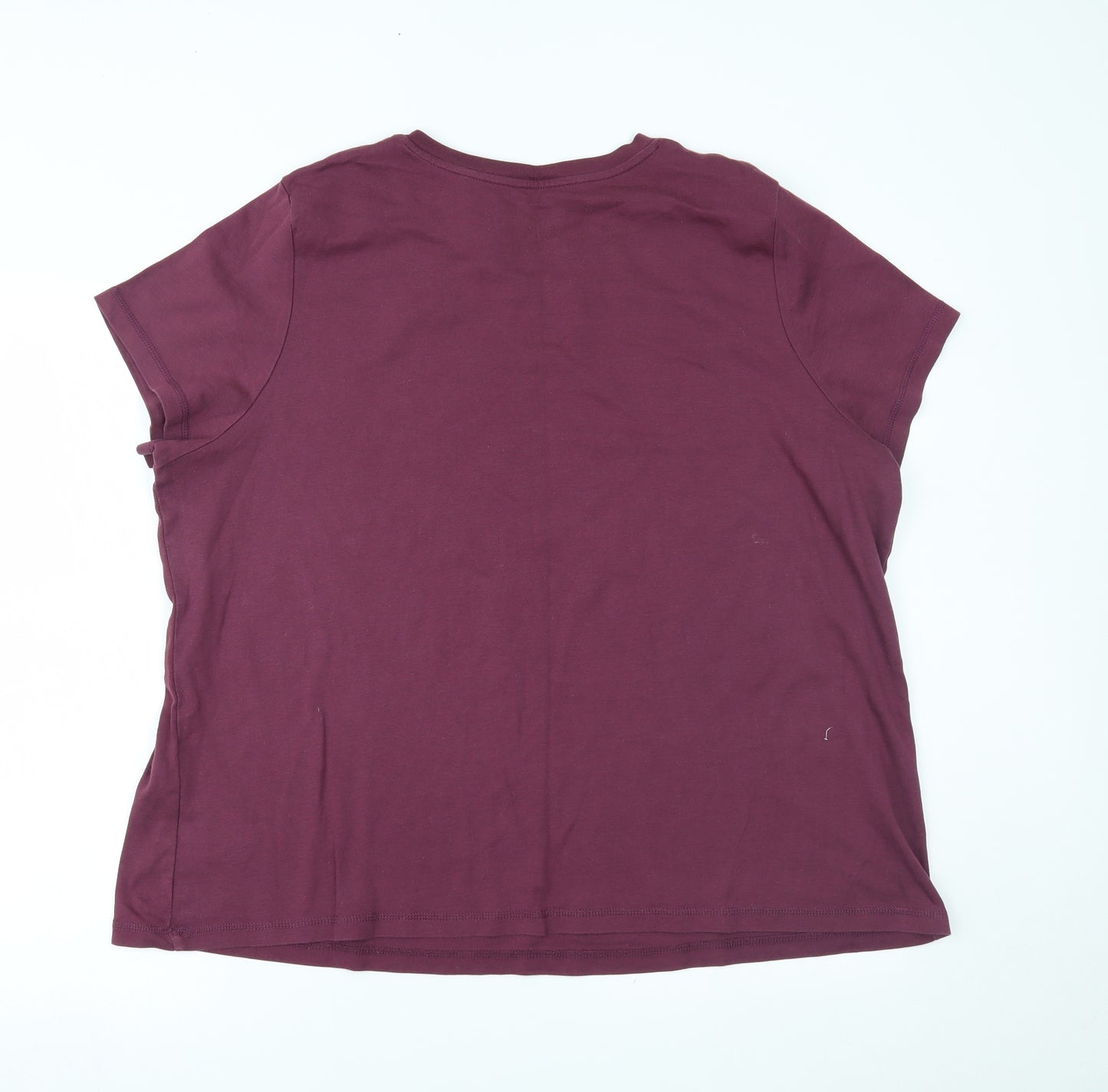 Evans Womens Purple   Basic T-Shirt Size 24