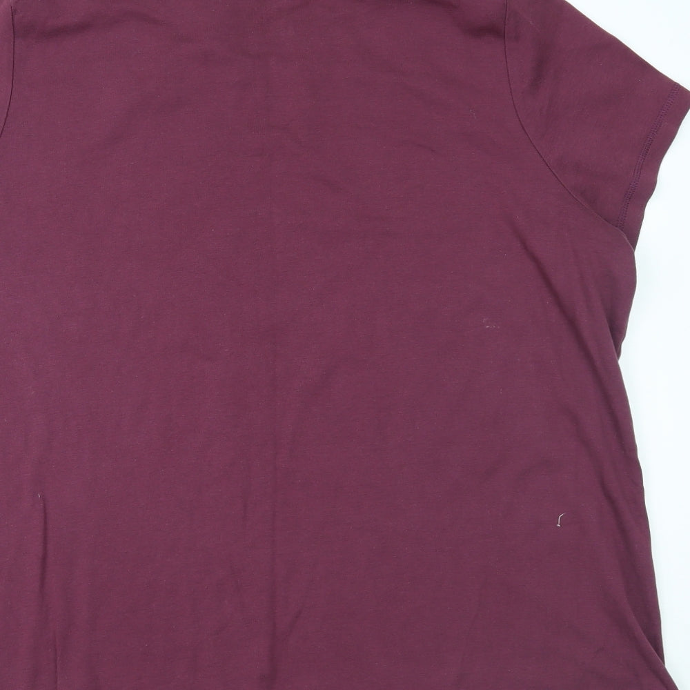 Evans Womens Purple   Basic T-Shirt Size 24