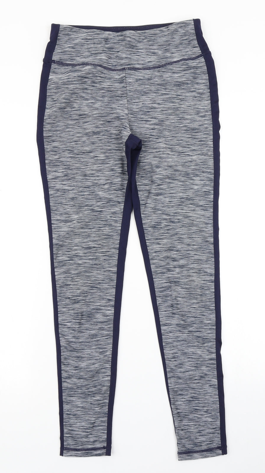 Souluxe Womens Black Striped  Compression Leggings Size S L27 in