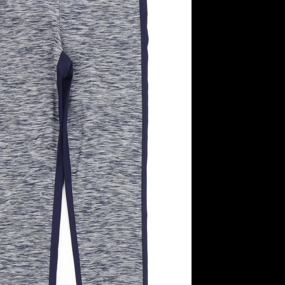 Souluxe Womens Black Striped  Compression Leggings Size S L27 in