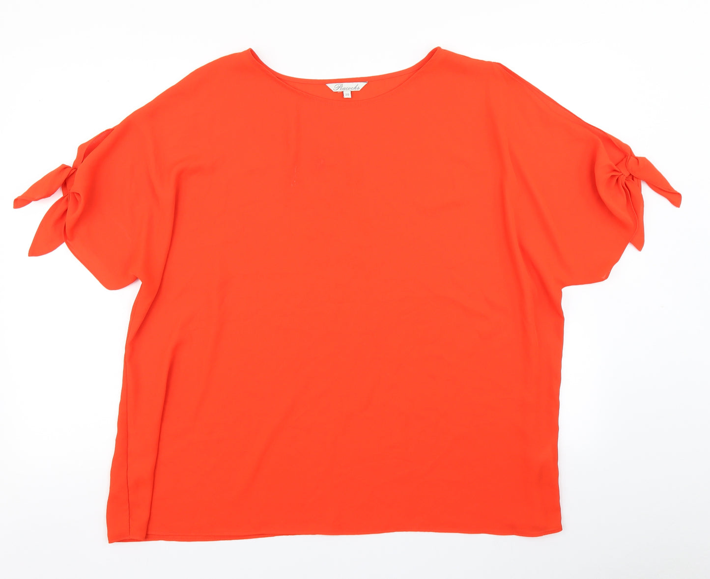 Peacocks Womens Orange   Basic Blouse Size 20  - cold shoulder
