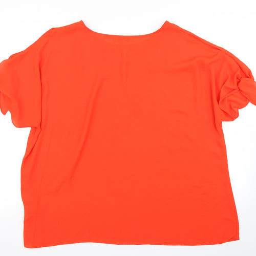 Peacocks Womens Orange   Basic Blouse Size 20  - cold shoulder