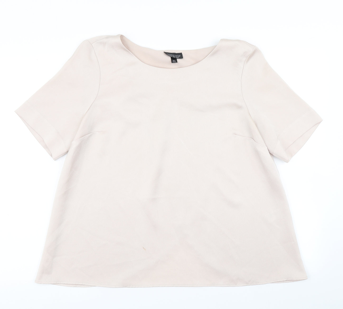 Topshop Womens Ivory   Basic Blouse Size 12  - Open back