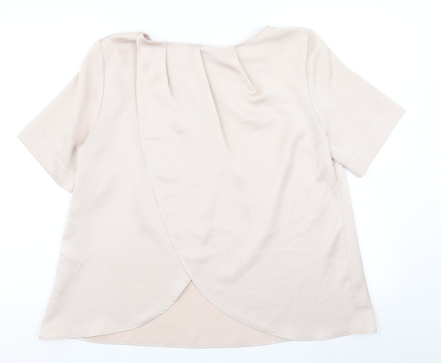 Topshop Womens Ivory   Basic Blouse Size 12  - Open back