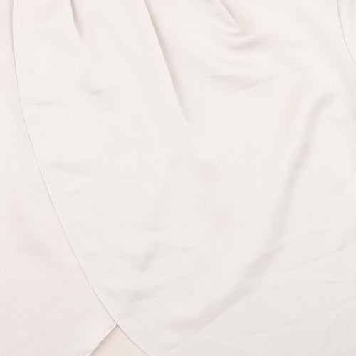 Topshop Womens Ivory   Basic Blouse Size 12  - Open back
