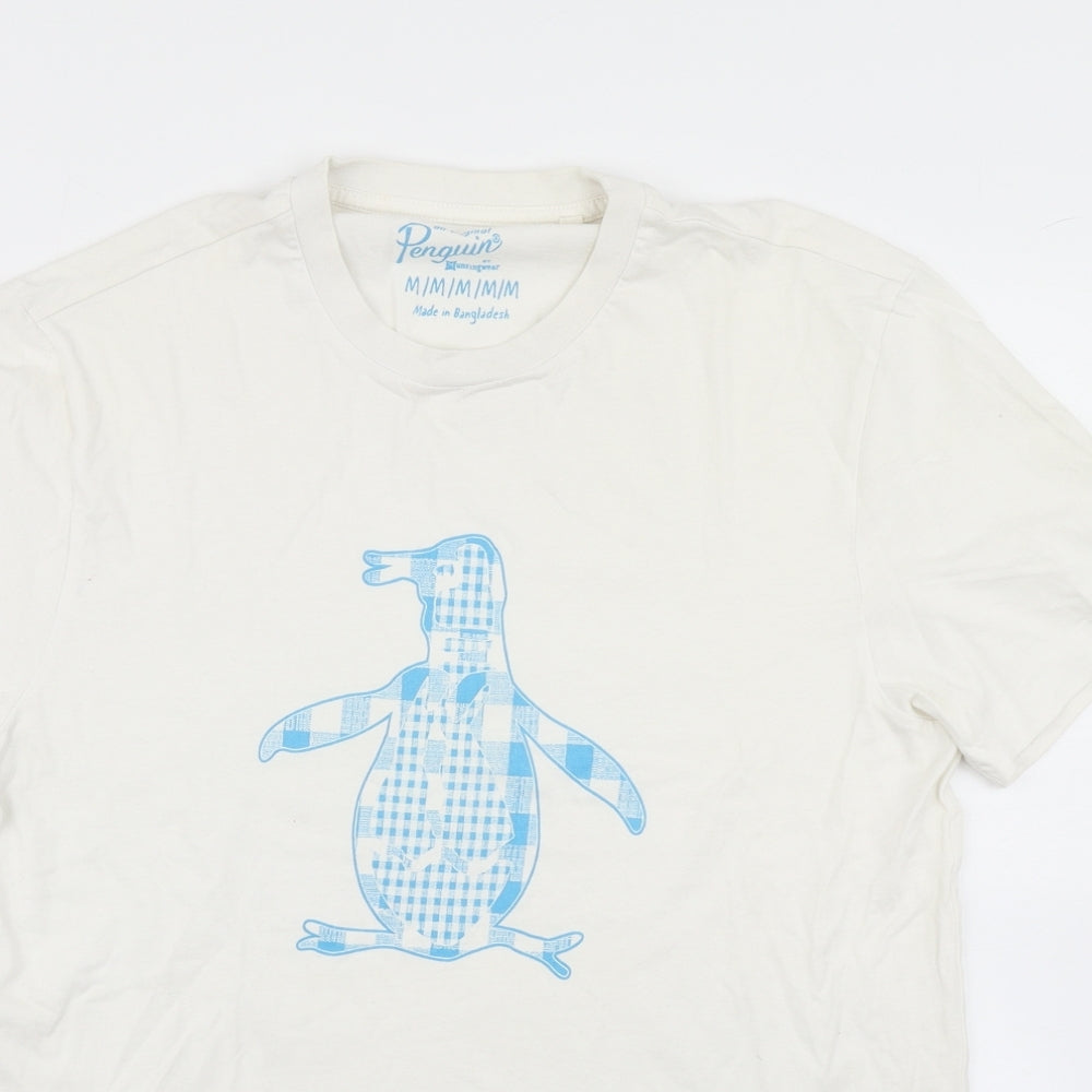 Penguin Mens White    T-Shirt Size M