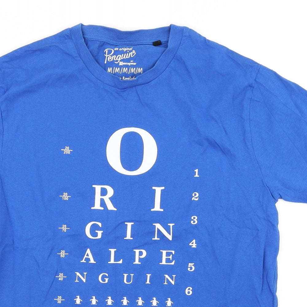 Penguin Mens Blue    T-Shirt Size M