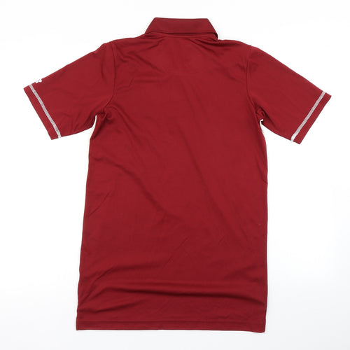 Russell Mens Red Colourblock   Polo Size S