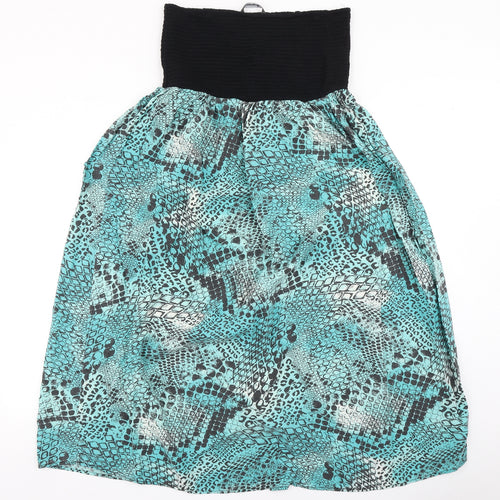 Bonmarché Womens Blue Polka Dot  Skater Dress  Size 14