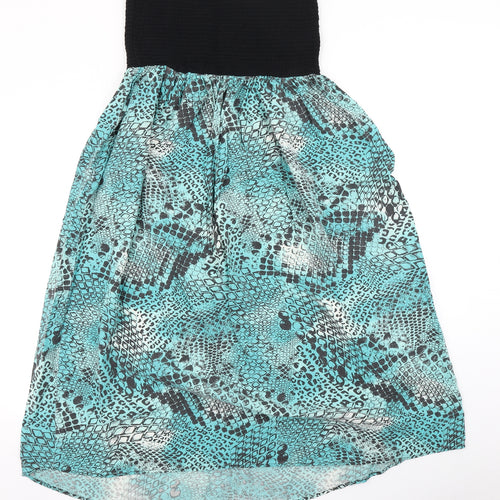 Bonmarché Womens Blue Polka Dot  Skater Dress  Size 14