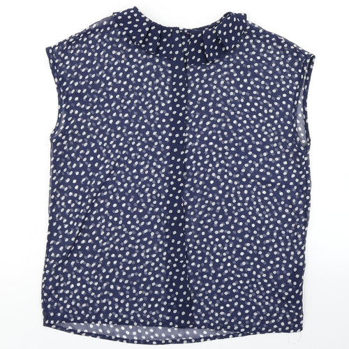 ASOS Womens Blue Polka Dot  Basic Blouse Size 10