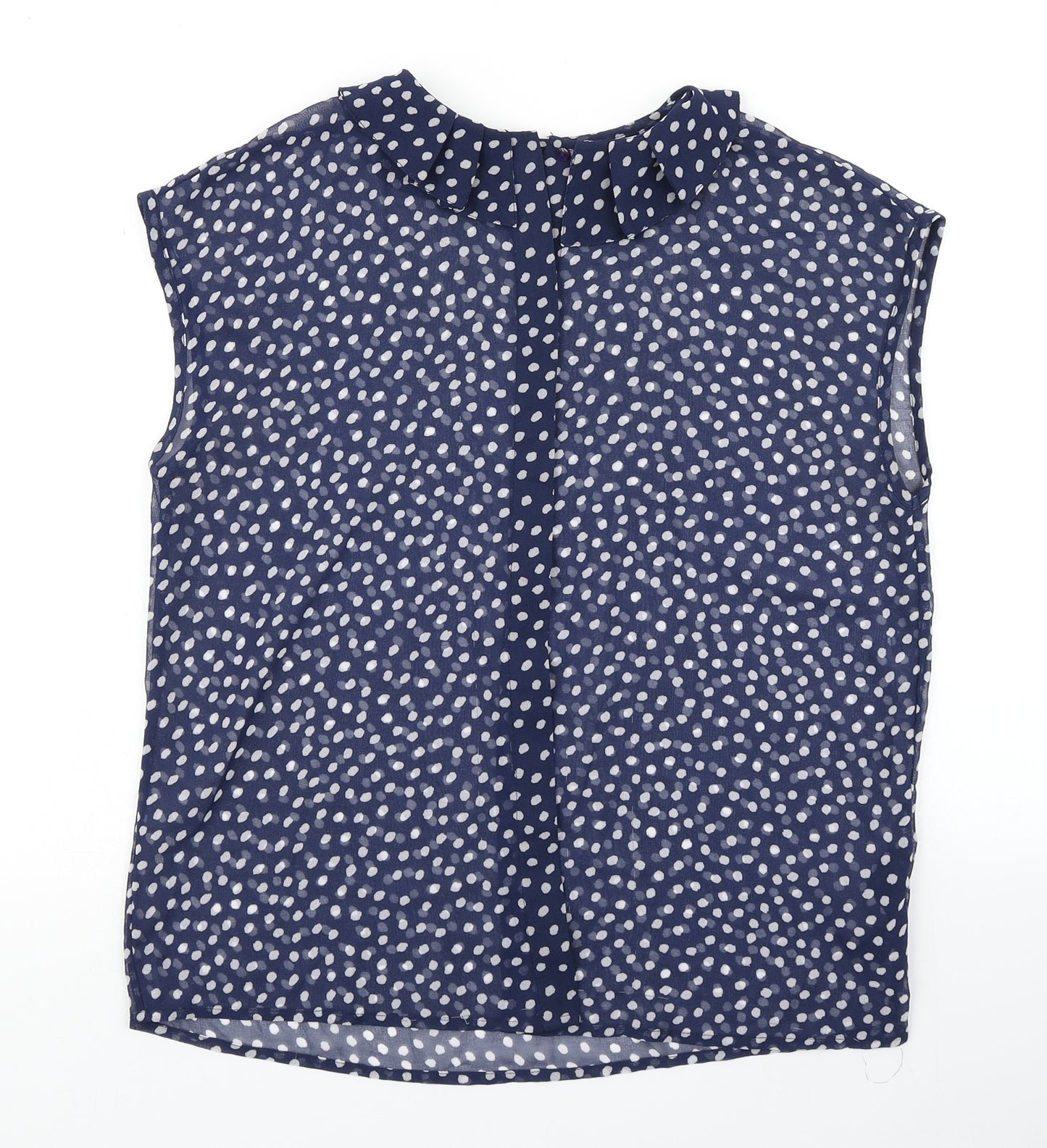 ASOS Womens Blue Polka Dot  Basic Blouse Size 10