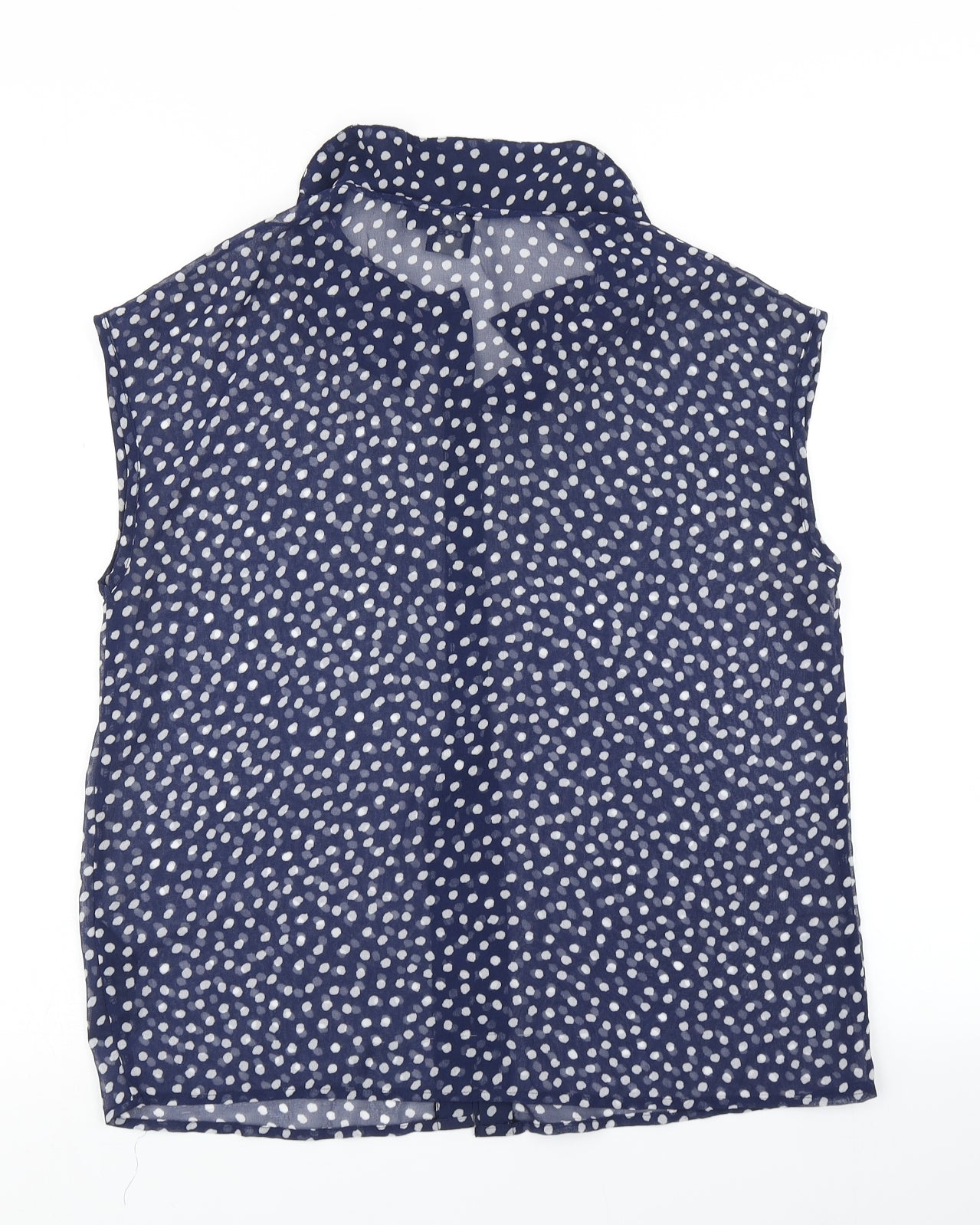 ASOS Womens Blue Polka Dot  Basic Blouse Size 10