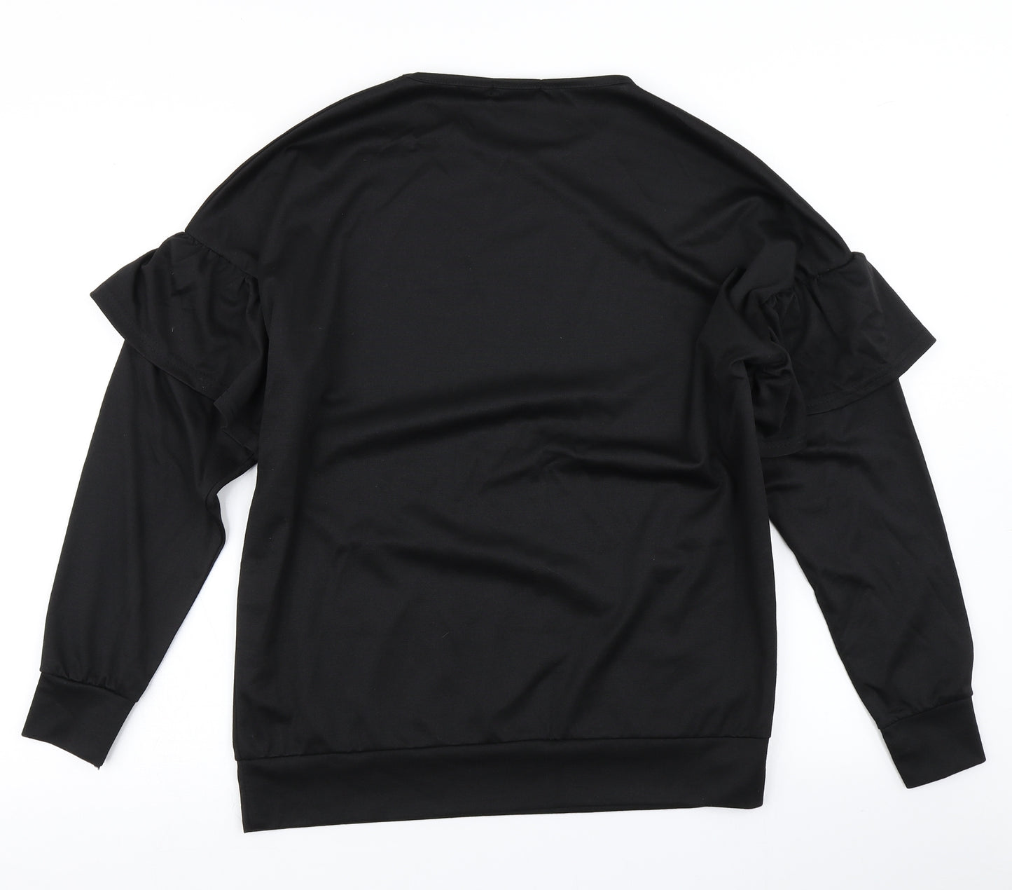 Boohoo Womens Black   Pullover Sweatshirt Size 10