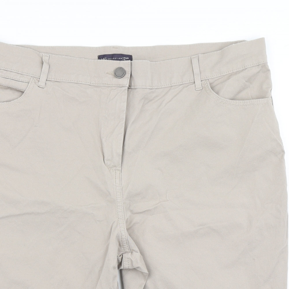 M&S collection Womens Brown   Chino Shorts Size 22