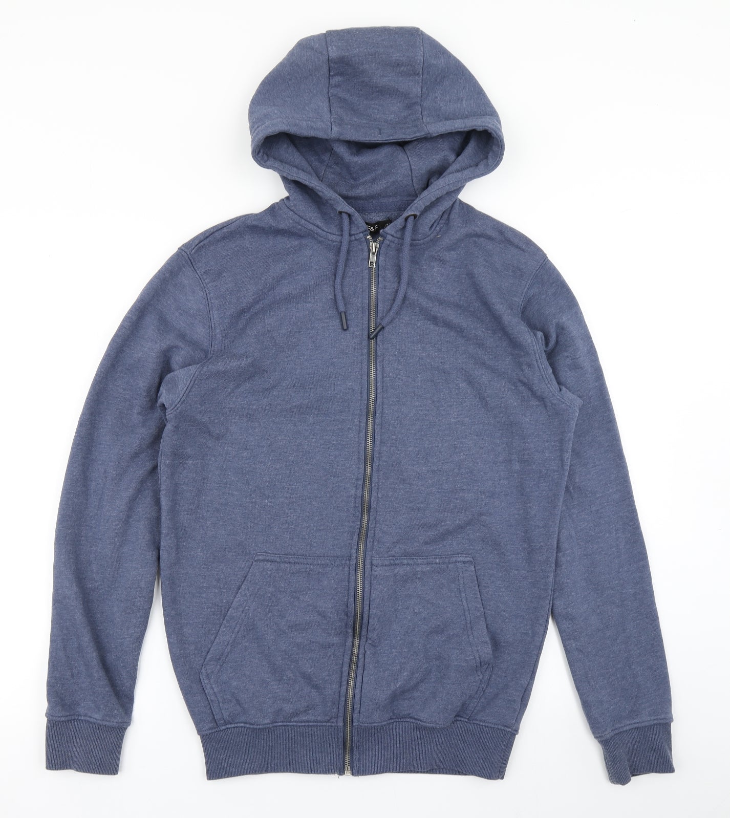F&F Mens Blue   Full Zip Hoodie Size S