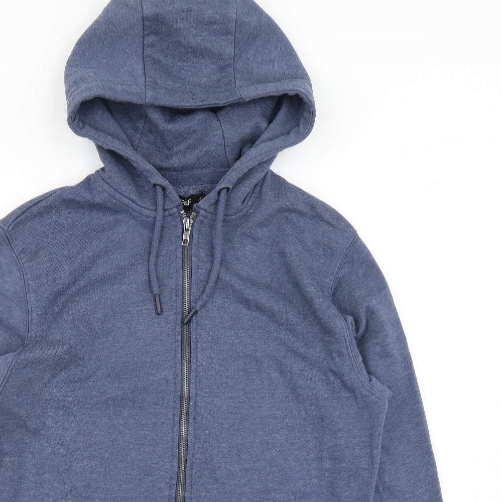 F&F Mens Blue   Full Zip Hoodie Size S