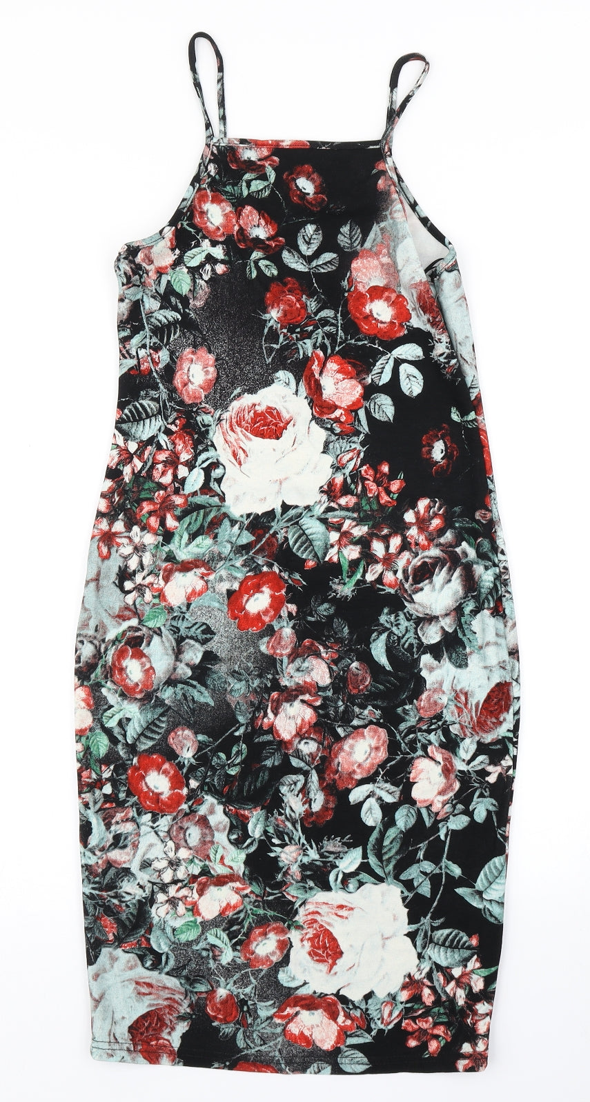 Glamorous Womens Black Floral  Bodycon  Size 8