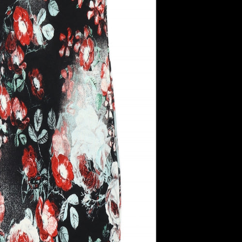 Glamorous Womens Black Floral  Bodycon  Size 8