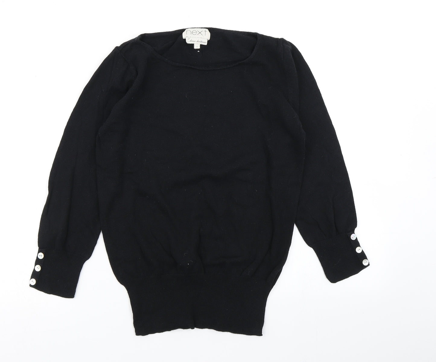 NEXT Womens Black  Knit Pullover Jumper Size 6