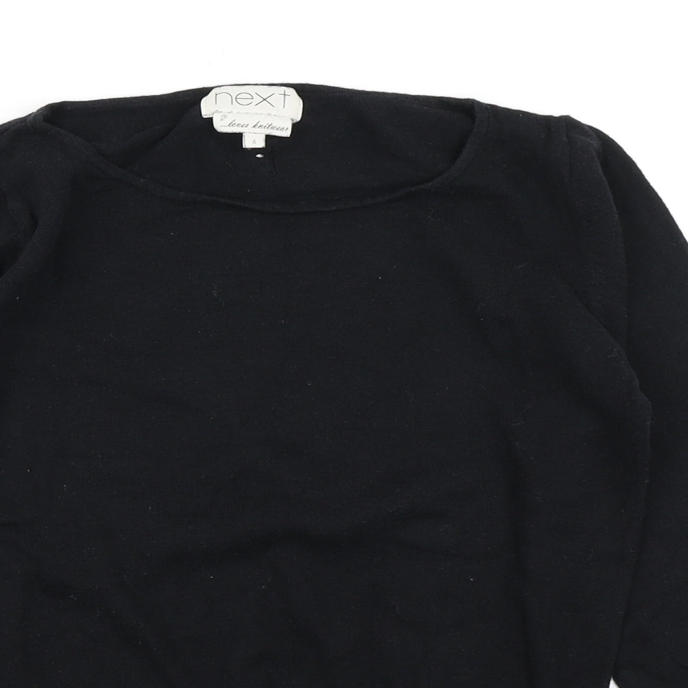 NEXT Womens Black  Knit Pullover Jumper Size 6