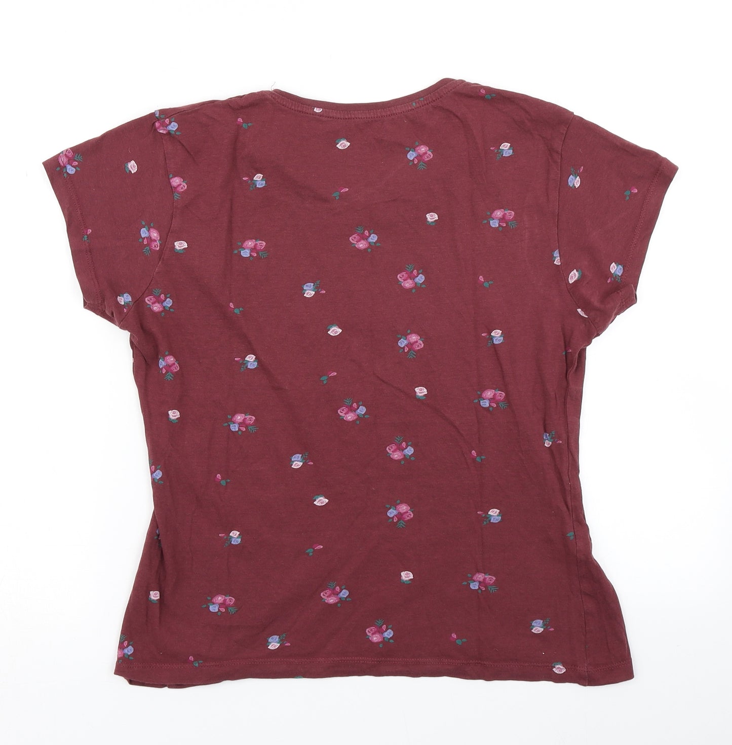 Primark Womens Purple Floral  Basic T-Shirt Size 12