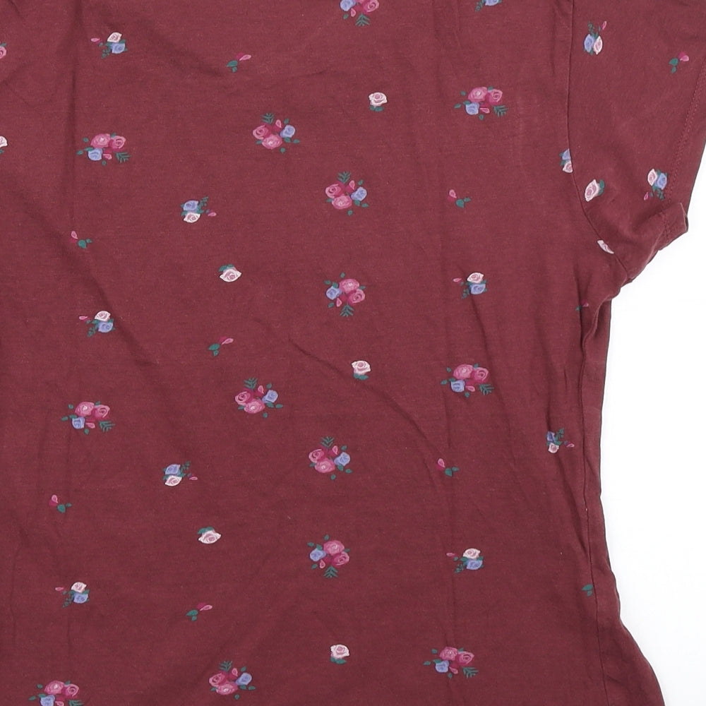 Primark Womens Purple Floral  Basic T-Shirt Size 12