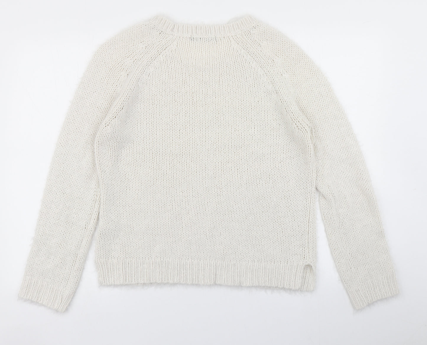 George Womens White  Knit Pullover Jumper Size 16